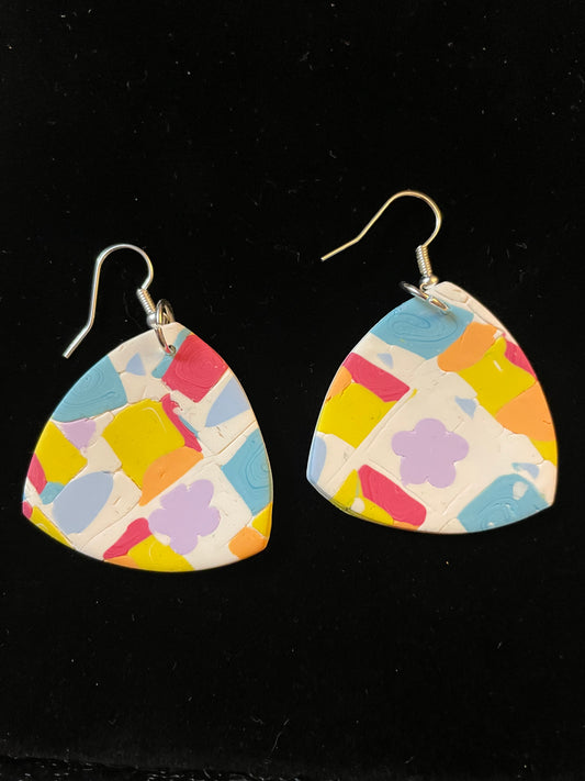 Rainbow triangle  earrings