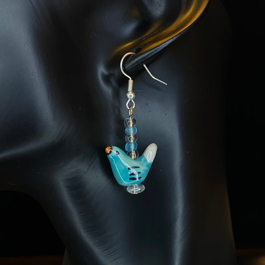 Blue Bird of Happiness Earrings