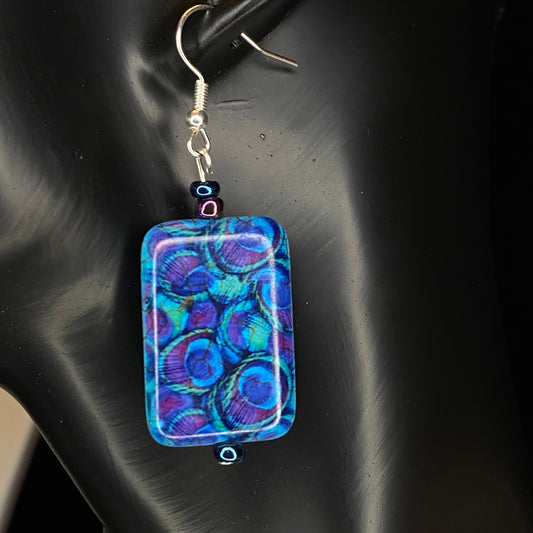 Dancing Circles Rectangular Earrings