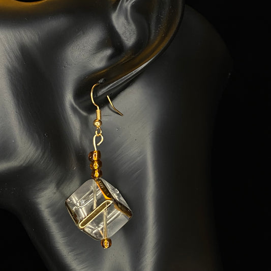 Glass Cube Earrings