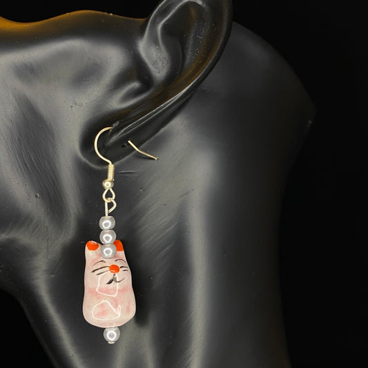 Ceramic bunny earrings